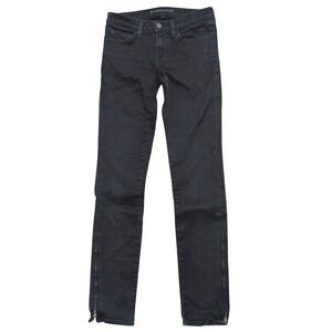 J Brand Womens 25 Skinny Jeans The Deal Style Dark Denim Zip Ankles Stretch